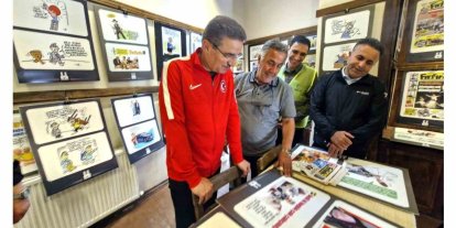 Erzurum Valisi Baruş, Karikatür Atölyesi ziyaretinde açıkladı:  "İnsanları güldürebilmek çok kıymetli’’