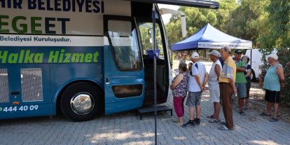 Mobil Halk Ege Et Davutlar’da vatandaşlardan yoğun ilgi gördü