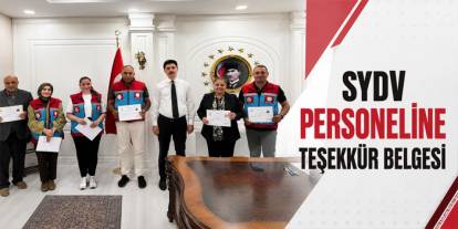 Digor Kaymakamı Ahmed Tayyib Kahraman’dan SYDV Personeline Teşekkür Belgesi