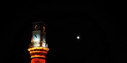 Çorum’da "çilek dolunay" böyle görüntülendi