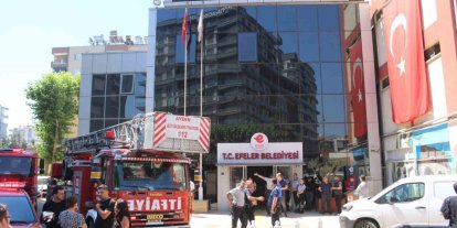 Efeler Belediyesi’nde yangın paniği