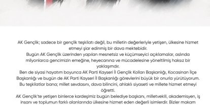 Hüseyin Okandan: "AK Gençlik, ülkesine hizmet etmeyi şiar edinmiş bir dava mektebidir"