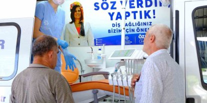 Aydın Büyükşehir Belediyesi Mobil Ağız ve Diş Sağlığı Klinikleri’ne vatandaşlardan yoğun ilgi