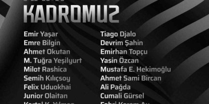 Beşiktaş’ın kamp kadrosu belli oldu