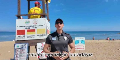 Sinop’ta boğulmalara karşı hayat kurtaran uyarılar