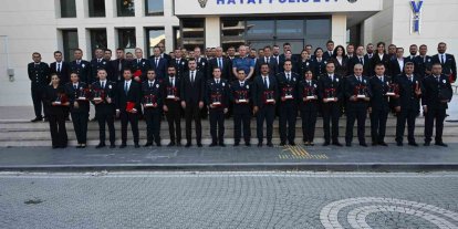 Hatay’da emniyet personeline rütbe takdim töreni düzenlendi