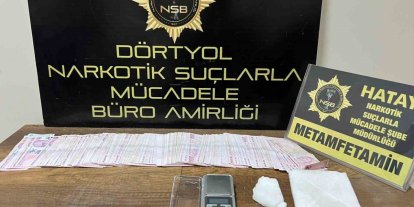 Erzin’de 250 gram metamfetamin ele geçirildi