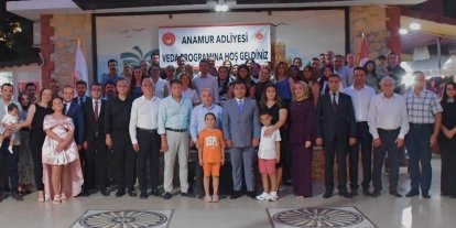 Anamur Adliyesinde görev yeri değişen yargı mensuplarına veda programı
