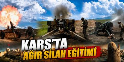 Kars'ta Hudut Birliklerinden Ağır Silah Atış Eğitimi