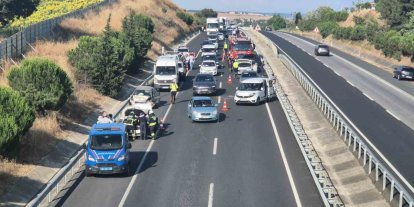 Tekirdağ’da 7 aracın karıştığı zincirleme kaza: 1 yaralı