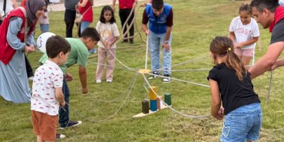Karabük’te çocuklar karne festivalinde doyasıya eğlendi