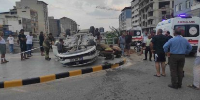 Takla atan otomobilde 19 ve 23 yaşındaki 2 genç can verdi