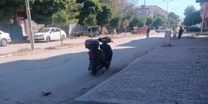 Devrilen elektrikli bisikletin sürücüsü yaralandı