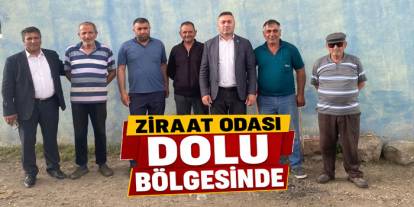 Kars Ziraat Odası Dolu Vuran Köylerde Çiftçilerin Yanında