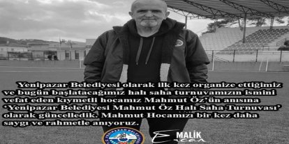 Yenipazar’da halı saha turnuvasına Mahmut Öz’ün ismi verildi