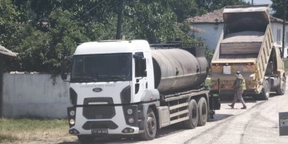 Biga Geyikkırı Köyü yolu yenilendi