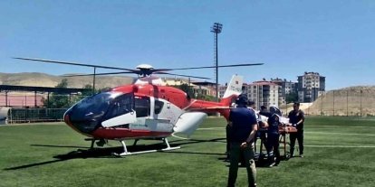 Malatya’da parmağı kopan kadın hava ambulansıyla sevk edildi