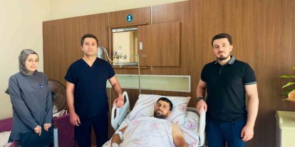 Siirt’te beton mikserine kaptırılan bacak başarılı ameliyatla kurtarıldı
