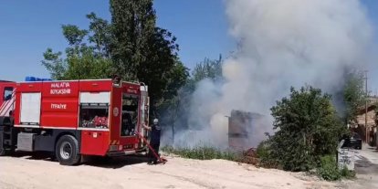 Malatya’da korkutan bahçe yangını