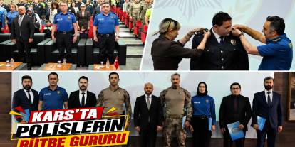 Kars Emniyet Müdürlüğü’nde Rütbe Terfi Töreni Düzenlendi