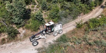 Bozdoğan Belediyesi’nden Örencik’te bahçe yolu çalışması