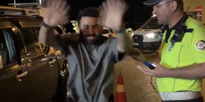 Alkol çıkmayınca sevinçten yerinde duramadı