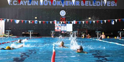Aydın Büyükşehir’in yaz dönemi yüzme kurslarına yoğun ilgi