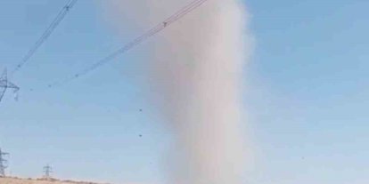 Elazığ’da korkutan hortum kamerada