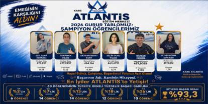 Kars Atlantis Eğitim Merkezi'nden LGS 2026'da Büyük Başarı