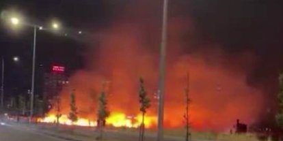 Diyarbakır’da geceyi gündüze çeviren yangın