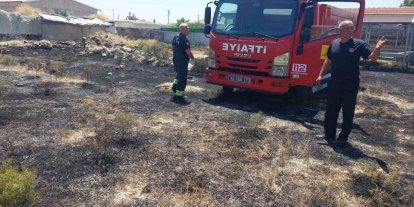 Karapınar’da ot yangını paniğe neden oldu