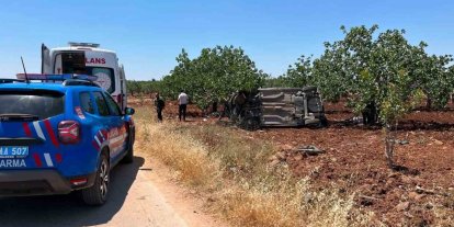 Gaziantep’te takla atan otomobilde 3 kişi yaralandı