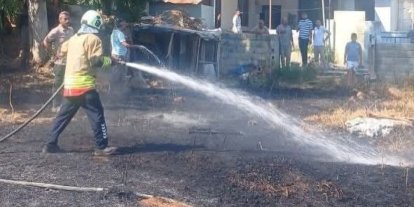 Hassa’da bahçe yangını