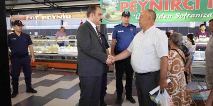 Kaymakam Battal, pazarcı esnafı ve vatandaşlarla buluştu
