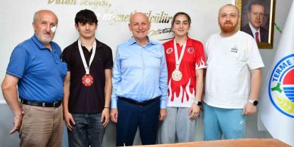 Terme’nin şampiyonları Başkan Kul’un konuğu oldu