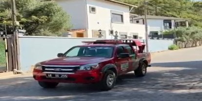 Orman ekiplerinden megafonlu yangın uyarısı