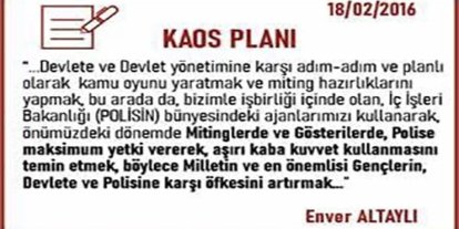 Güvenlik kaynakları: "Örgütün darbenin başarısız olma ihtimaline karşı ‘kontrollü darbe’ iftirası ve alçaklığı ’B planı’ olarak devreye sokuldu"