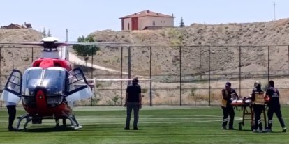 Darende’de evde düşen 98 yaşındaki kadın hava ambulansıyla Malatya’ya sevk edildi