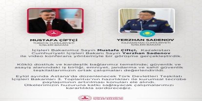 Bakan Çiftçi, Kazakistanlı mevkidaşı ile video konferansla görüştü