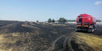 Keşan’da çıkan yangında 12 dönüm buğday ekili alan zarar gördü