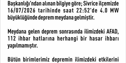 Elazığ Valiliği’nden deprem açıklaması