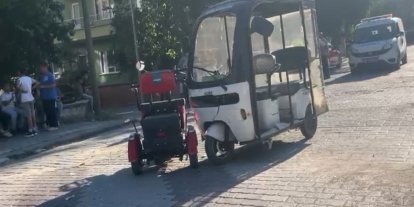 Engelli aracı ile elektrikli bisiklet çarpıştı, 1 yaralı