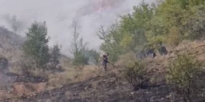 Çankırı’da çıkan arazi yangını söndürüldü