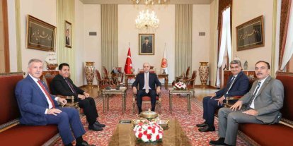 TBMM Başkanı Kurtulmuş, Yeni Yol Partisi heyetiyle görüştü