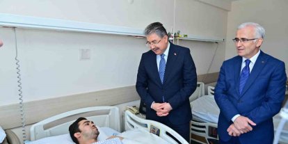 Vali Erdinç Yılmaz’dan yaralı itfaiyecilere ziyaret