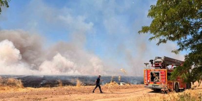 Yerköy’de yaklaşık 100 dekar alan kontrollü olarak yakıldı