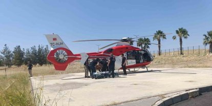 Şırnak’ta yaralanan şahıs ambulans helikopterle Şanlıurfa’ya getirildi