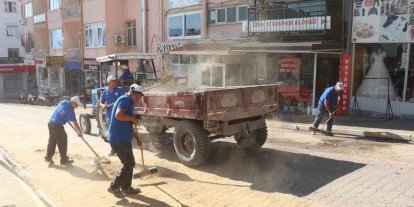 Bozdoğan’da doğalgaz çalışması sonrası yollarda temizlik çalışması