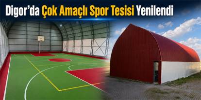 Digor’da Çok Amaçlı Spor Tesisi Yenilendi