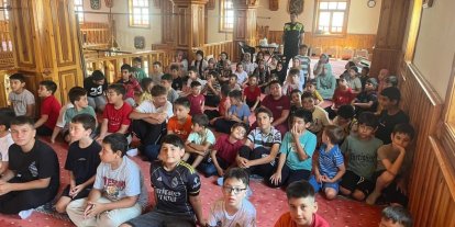 Cumayeri’nde yaz Kur’an kursu öğrencilerine trafik bilinci eğitimi